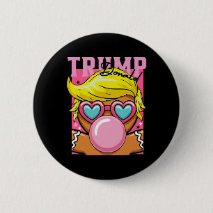 Gingerbread Man Bubblegum Trump blüht Pink Sungl Button