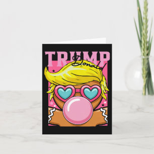 Gingerbread Man Bubblegum Trump blüht Pink Sungl Karte