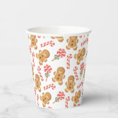 Gingerbread Man Candy Cane Weihnachtscremes Pappbecher (Links)