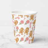 Gingerbread Man Candy Cane Weihnachtscremes Pappbecher (Rechts)