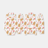 Gingerbread Man Candy Cane Weihnachtsmuster Geschenkschachtel (Ungefaltet)