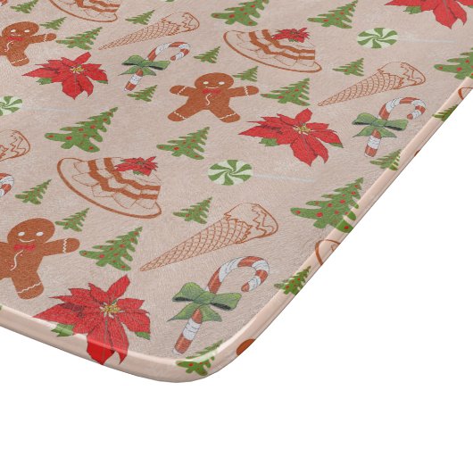 Gingerbread Man, Candy mints and ice cream Schneidebrett (Ecke)