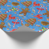 Gingerbread Man, Candy und Lollipop Geschenkpapier (Ecke)