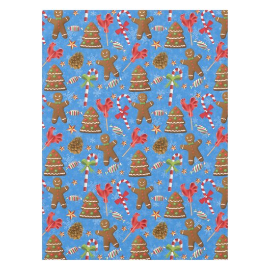 Gingerbread Man, Candy und Lollipop Tischdecke (Vorderseite)