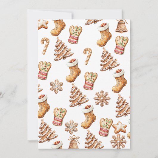 Gingerbread Man | Christmas Baby Shower Einladung (Rückseite)