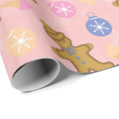 Gingerbread Man, Christmas balls Geschenkpapier (Rolleneckpunkt)