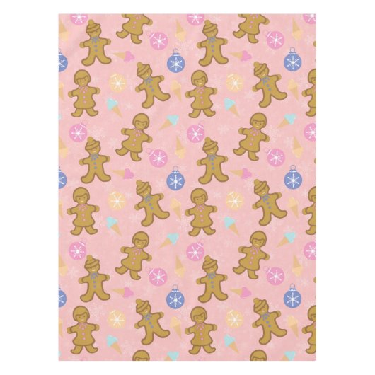 Gingerbread Man, Christmas balls Tischdecke (Vorderseite)