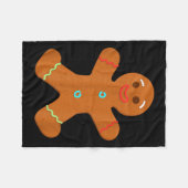 Gingerbread Man Christmas Cookie Baking Fleecedecke (Vorderseite (Horizontal))