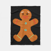 Gingerbread Man Christmas Cookie Baking Fleecedecke (Vorderseite)