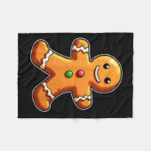 Gingerbread Man Christmas Cookie Baking Holiday Te Fleecedecke (Vorderseite (Horizontal))