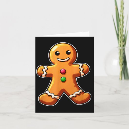 Gingerbread Man Christmas Cookie Baking Holiday Te Karte (Vorderseite)
