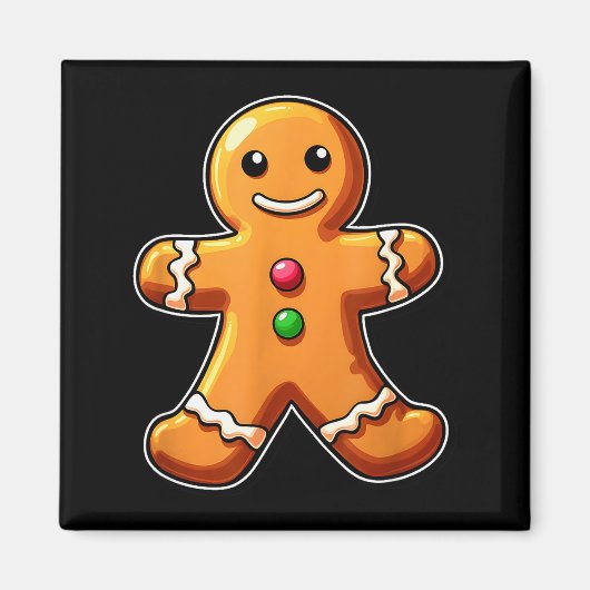 Gingerbread Man Christmas Cookie Baking Holiday Te Magnet (Vorne)