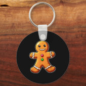 Gingerbread Man Christmas Cookie Baking Holiday Te Schlüsselanhänger (Vorderseite)