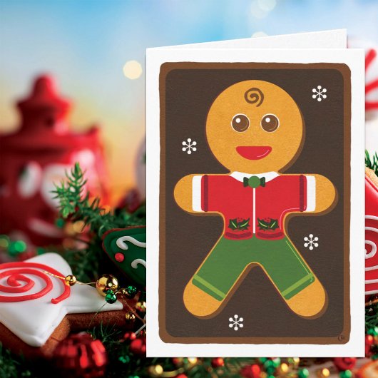 Gingerbread Man Christmas Cookie Blank Karte