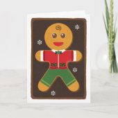 Gingerbread Man Christmas Cookie Blank Karte (Vorderseite)