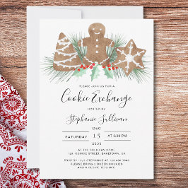 Gingerbread Man Christmas Cookie Exchange Party Einladung