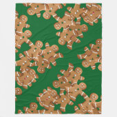 Gingerbread Man Christmas Cookie Holiday Baking Fleecedecke (Vorderseite)