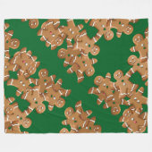 Gingerbread Man Christmas Cookie Holiday Baking Fleecedecke (Vorderseite (Horizontal))