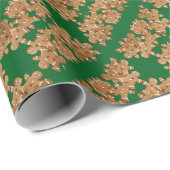 Gingerbread Man Christmas Cookie Holiday Baking Geschenkpapier (Rolleneckpunkt)