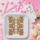 Gingerbread Man Christmas Cookie Holiday Baking Pappteller (Party)