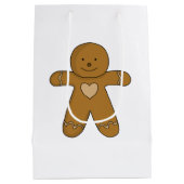 GingerBread Man Christmas Cookie Mittlere Geschenktüte (Rückseite)