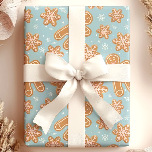 Gingerbread Man Christmas Cookies Weihnachtsmuster Geschenkpapier