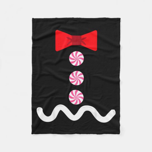 Gingerbread Man Christmas Costume Cookie Baking Fleecedecke (Vorderseite)