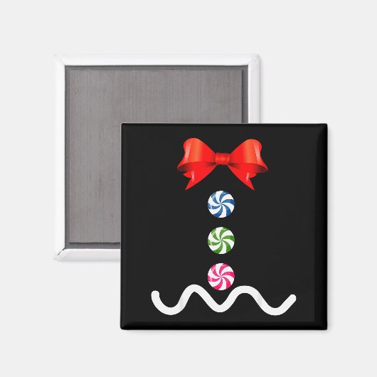 Gingerbread Man Christmas Costume Cookie Baking Magnet (Vorderseite/Rückseite)