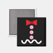 Gingerbread Man Christmas Costume Cookie Baking  Magnet (Vorderseite/Rückseite)