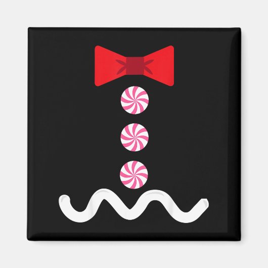 Gingerbread Man Christmas Costume Cookie Baking  Magnet (Vorne)