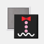 Gingerbread Man Christmas Costume Cookie Baking  Magnet (Vorderseite/Rückseite)