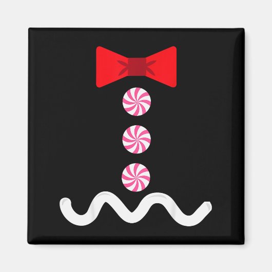 Gingerbread Man Christmas Costume Cookie Baking  Magnet (Vorne)