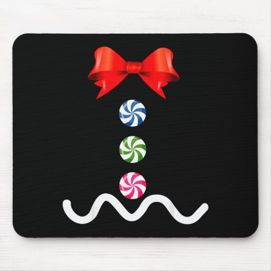 Gingerbread Man Christmas Costume Cookie Baking Mousepad (Vorne)