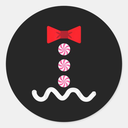 Gingerbread Man Christmas Costume Cookie Baking Runder Aufkleber (Vorderseite)