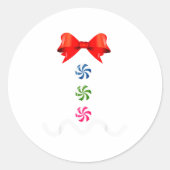 Gingerbread Man Christmas Costume Cookie Baking Runder Aufkleber (Vorderseite)