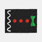 Gingerbread Man Christmas Costume Fleecedecke (Vorderseite (Horizontal))