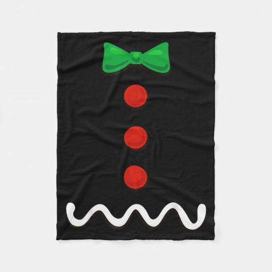 Gingerbread Man Christmas Costume Fleecedecke (Vorderseite)