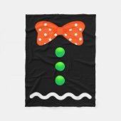 Gingerbread Man Christmas Costume For Kids & A Fleecedecke (Vorderseite)