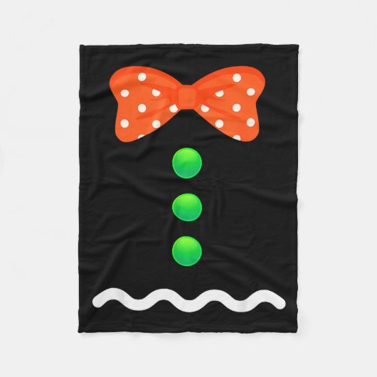 Gingerbread Man Christmas Costume For Kids & A Fleecedecke (Vorderseite)