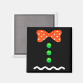 Gingerbread Man Christmas Costume For Kids &amp; A Magnet (Vorderseite/Rückseite)