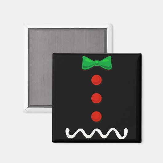 Gingerbread Man Christmas Costume  Magnet (Vorderseite/Rückseite)
