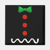 Gingerbread Man Christmas Costume  Magnet (Vorne)