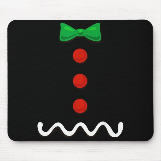 Gingerbread Man Christmas Costume Mousepad (Vorne)