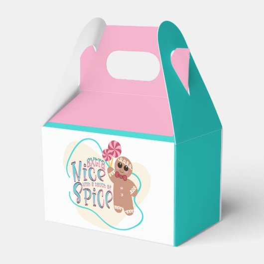 Gingerbread Man Christmas Favor Boxes Geschenkschachtel (Rückseite)