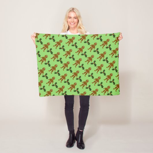 Gingerbread Man Christmas Fleece Blanket (Beispiel)