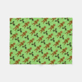 Gingerbread Man Christmas Fleece Blanket (Vorderseite (Horizontal))
