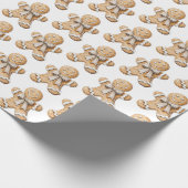 Gingerbread Man Christmas Geschenkpapier (Ecke)