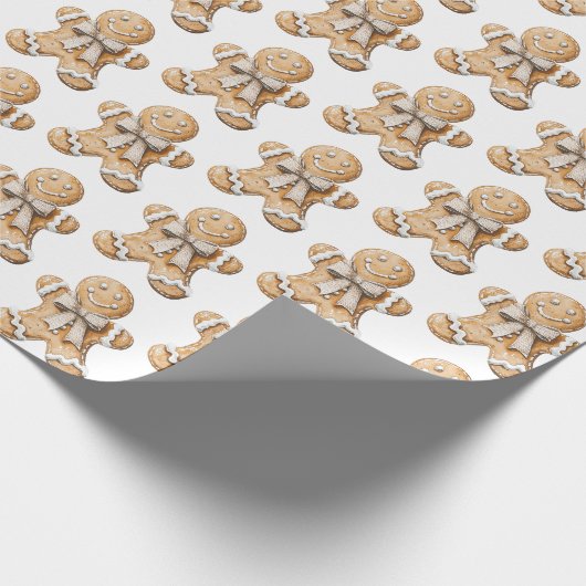 Gingerbread Man Christmas Geschenkpapier (Ecke)