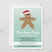 Gingerbread Man Christmas Holiday Cookie Exchange Einladung (Vorderseite)