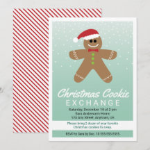Gingerbread Man Christmas Holiday Cookie Exchange